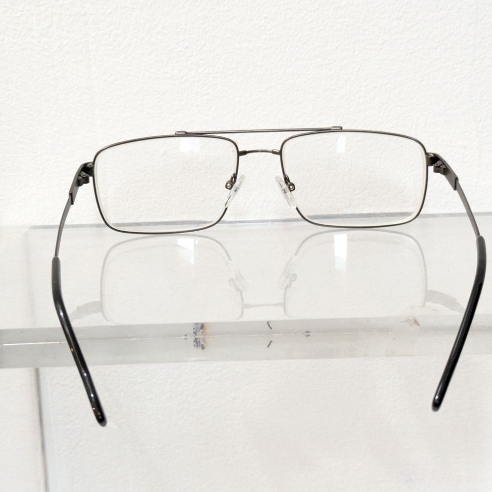 Gunmetal Eyeglasses Frames Rectangular Full Rim F… - image 7